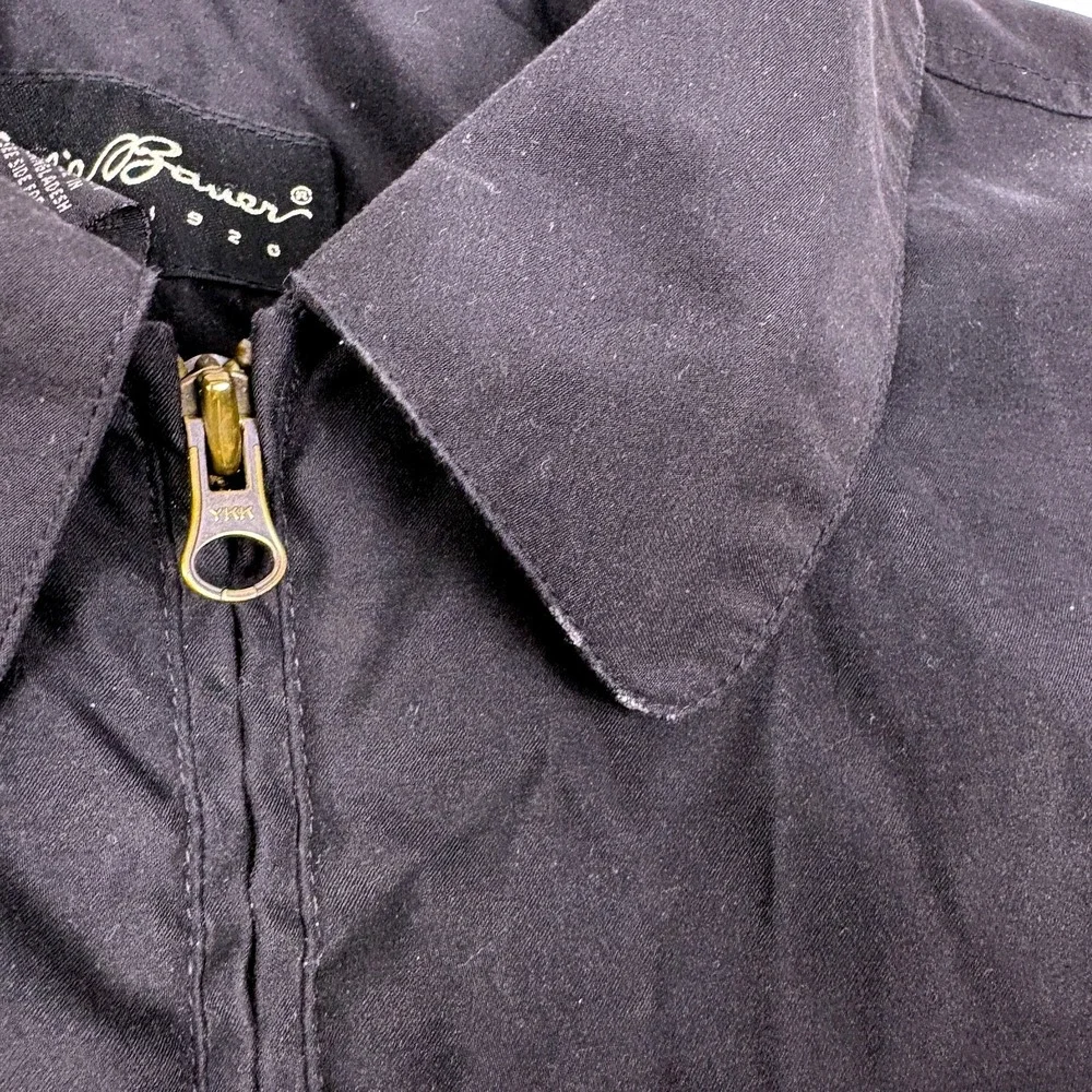 VTG Eddie Bauer Japan Release Tech Jacket Mens Sz L Black Windbreaker Boxy Golf